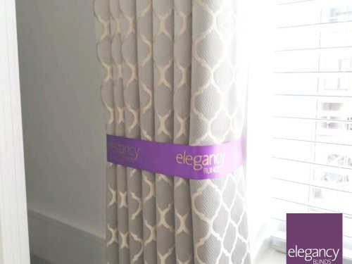 Curtains made, fitted and dressed by Elegancy Blinds